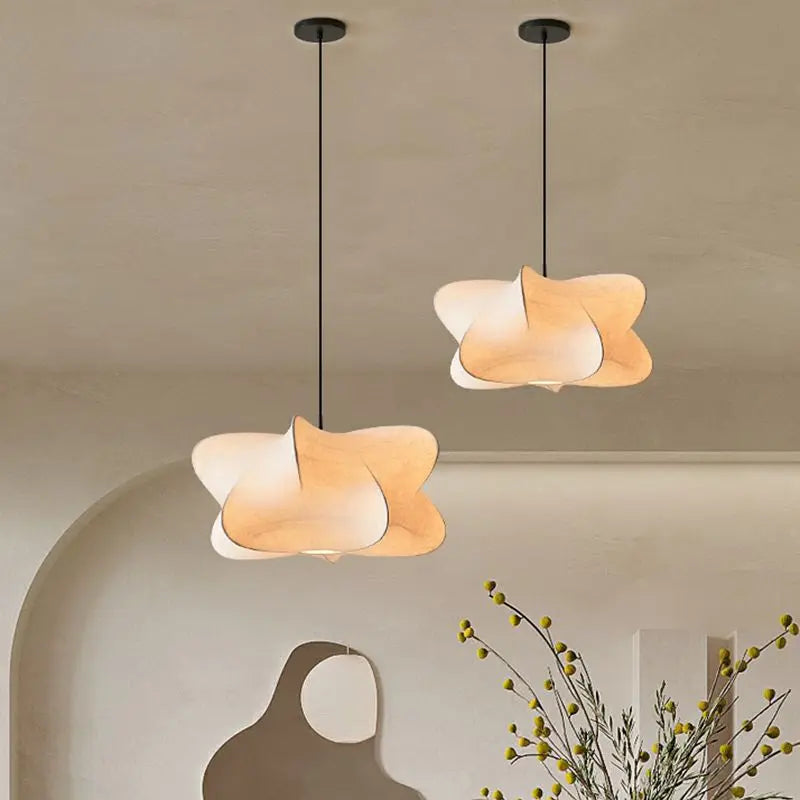 Axyaa Cirrus Silk Pendant Lamp - Nordic Japanese Style Minimalist Light