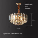 Luxury Clear Gray Crystal Ceiling Pendant Lamp by Axyaa