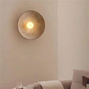 Axyaa Resin Round LED Wall Sconce Japanese Style Wandlamp