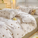 Axyaa Korean Ins Style 2024 Duvet Cover Set Twin Queen Bed Linen