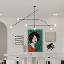 Axyaa Black Luminaire Pendant Chandelier for Modern Living Room Decor