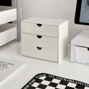 Axyaa 3-Tier Stackable Plastic Storage Drawer Rack White Multi-Purpose Organizer