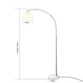 Axyaa Sunset Curve LED Floor Lamp - Nordic Orange Pumpkin, Stainless Steel