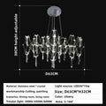 Axyaa Luxury Crystal Chandelier for Home Decor - Modern Chrome Plating