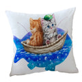Axyaa Wildlife Animals Cushion Covers 45X45CM Wolf Fox Tiger Christmas Cats Girls