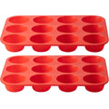 Axyaa Silicone 12-Hole Round Mold for Baking Cupcakes and Cookies