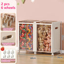 Axyaa Kids Toy Storage Box: Transparent Large Organizer for Dolls, Blocks, and Toys