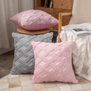 Rustic Embroidered Faux Wool Pillowcase for Sofa Living Room by Axyaa