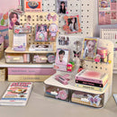 Axyaa Kawaii Hook Drawer Small Card Stand Display & Storage Rack for Idol Collectibles
