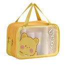 Axyaa Travel Toiletry Storage Bag: Portable Makeup Organizer for Dry/Wet Cosmetics.
