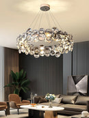 Axyaa Luxury Crystal Chandelier for Modern Living Spaces