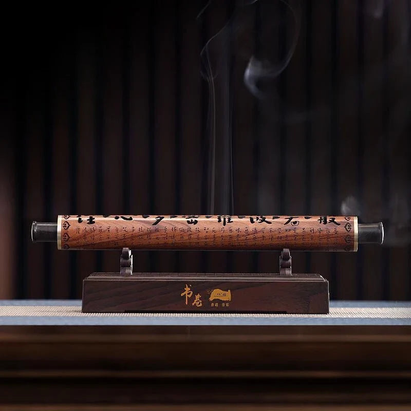 Axya Mahogany Incense Burner with Hollow Wood Thread - Bedroom & Living Room Decor