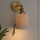 Axyaa Ceramic LED Wall Light with Knob Switch - Nordic Modern Design