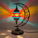 Axyaa Vintage Art Deco Mosaic Glass Table Lamp