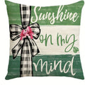 Axyaa Flower Bottle Bow Printed Pillowcase - Living Room Decoration