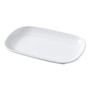 Axyaa White Melamine Dinner Plate Rectangular Western Steak Tray Restaurant Tableware