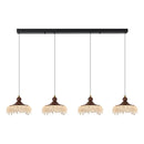 Axyaa Walnut Waterdrop Chandelier - French Antique Vintage Lighting for Various Spaces