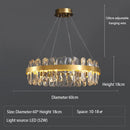 Axyaa Nordic Luxury LED Crystal Chandelier for Elegant Indoor Lighting