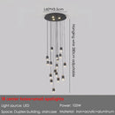 Axyaa Industrial Spiral Staircase Chandelier Pendant Light for Loft Duplex Double-Height Ceiling