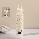 Axyaa Cartoon Cat Dog Pattern Vacuum Insulated Stainless Steel Water Bottle