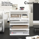 Axyaa Mesh Desktop Paper Tray Organizer - 4 Tier Letter Document Storage Rack
