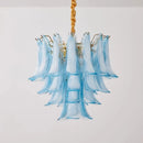Axyaa Glass Petal Chandelier: Modern Multi-Tier Pendant Lamp for Dining Room, Bedroom, and Kitchen
