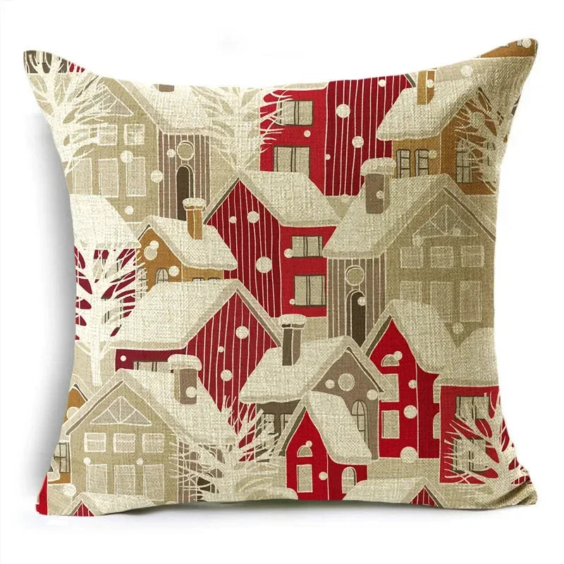Axyaa Christmas Plant Series Pillow Covers - Festive Home Décor