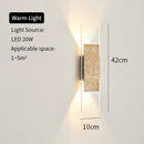 Axyaa Natural Stone Outdoor LED Wall Sconces, 18W Bedroom Exterior Lighting