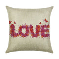 Axyaa Linen Pillowcase 45*45cm for Household Sofa Decor - Love Letter Series