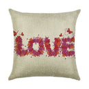 Axyaa Linen Pillowcase 45*45cm for Household Sofa Decor - Love Letter Series