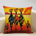 Axyaa African Oil Painting Sofa Pillow Case - Unique Living Room Decor