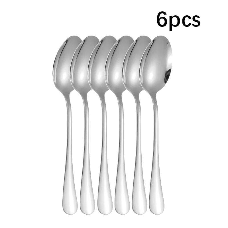 Axyaa 30-Piece Stainless Steel Tableware Set for Hotel and Dining