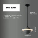 Axyaa Moon Planet Design Cement Pendant Light with G9 LED for Modern Dining Room