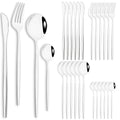 Axyaa 24-Piece Stainless Steel Cutlery Set with Forks, Knives, and Spoons