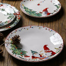Axyaa Ceramic Christmas Dinner Plate - Round Underglaze Color Design