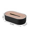 Bamboo Tissue Box Holder Decorative Napkin Case by Axyaa for Home Storage