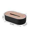 Bamboo Tissue Box Holder Decorative Napkin Case by Axyaa for Home Storage