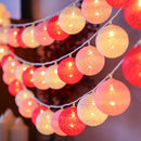 Axyaa Cotton Ball String Lights: Handmade Fairy Lights for Kids' Room, Weddings & Parties