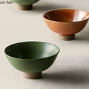 Axyaa Vintage Kiln Coarse Pottery Ramen Salad Dessert Bowl Set