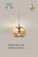 Axyaa Handblown Glass Wave Texture Wall Sconce with E27 Socket