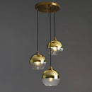 Axyaa Industrial Glass Pendant Lamp: Smoke Gray, Amber Gold, Silver Options