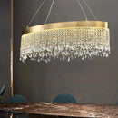 Axyaa Gold Crystal Chandelier Pendant Light for Elegant Home Decor