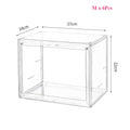 Axyaa Acrylic Magnetic Storage Box Set - Transparent, Dustproof, Multi-Compartment