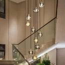 Axyaa Luxury Crystal Rotating Staircase Pendant Lamp - Modern Design