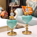 Luxury Crystal Glaze Ceramic Wedding Gift Home Decor Figurines by Axyaa