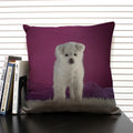 Axyaa Dog & Cat Pattern Linen Cushion Cover for Living Room Decor