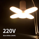 Axyaa LED Foldable Bulb 40 LEDs E27 Warm White Light for Home Ceiling Garage