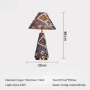 Axyaa Velvet Floral Desk Lamp - Antique Northeast Style, Bedroom Bedside Atmosphere