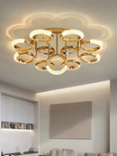 Axyaa Circle Ring LED Ceiling Light Modern Minimalist Luxury Acrylic Bedroom Living Room Lighting Fixtures