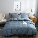 Axyaa Polyester Duvet Cover Set - King/Queen Size Plain Bedding with Pillow Cases